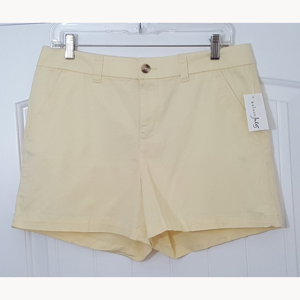 NWT New w Tag Maison Jules Pastel Yellow Shorts 8 Macy's Nordstrom